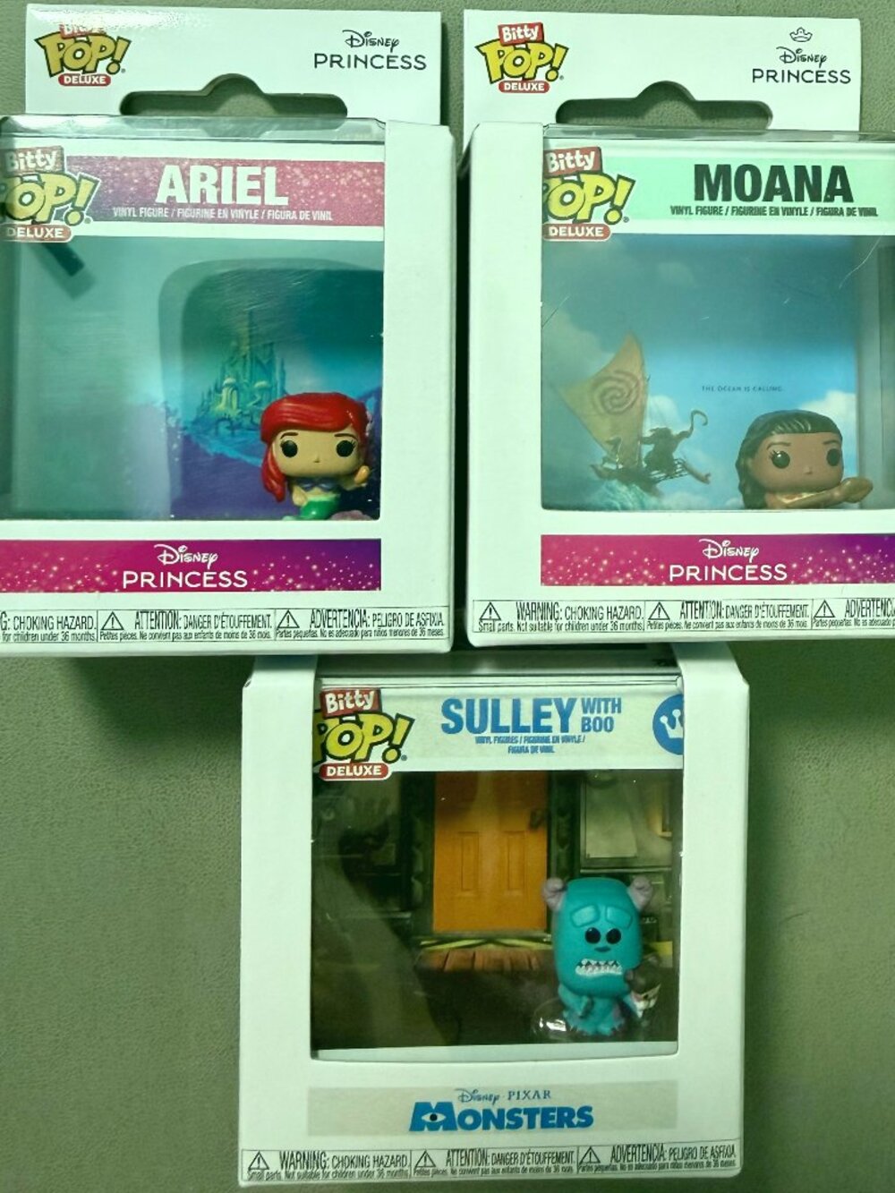 Funko Bitty Pop Deluxe You Pick Disney Ariel Moana Sulley Diorama Exclusive NEW
